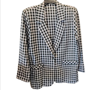 CAMEO & CO CHECKED BLAZER/JACKET